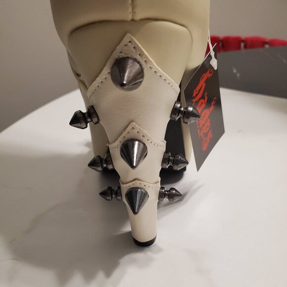 Hades size 6 5 inch caymene steampunk vegan leather boots - Picture 4 of 16